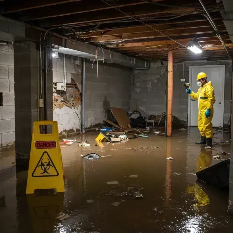 Flooded Basement Electrical Hazard in Concordia, MO Property