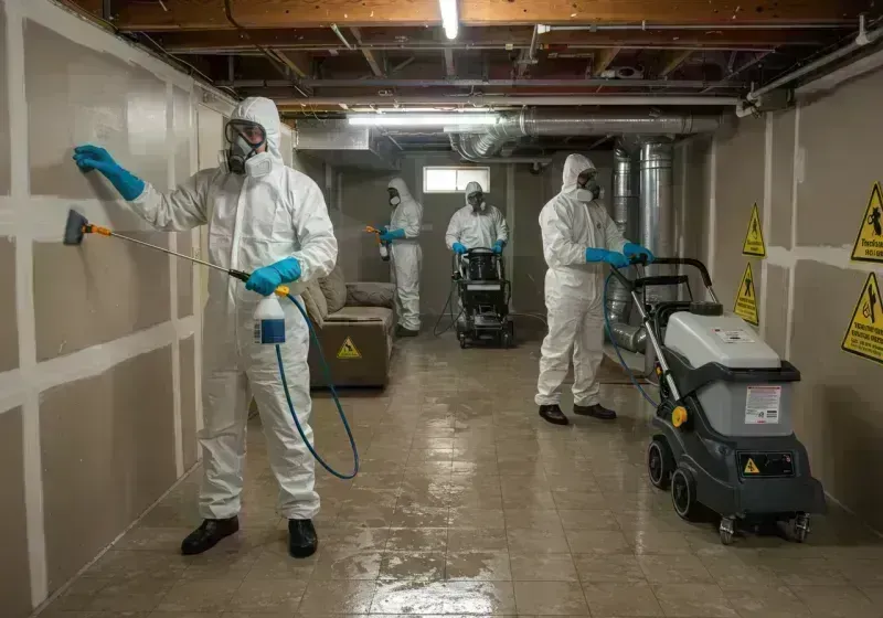 Basement Moisture Removal and Structural Drying process in Concordia, MO